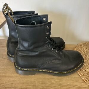Dr. Martens Black Leather 8-eye Lace-Up Boots